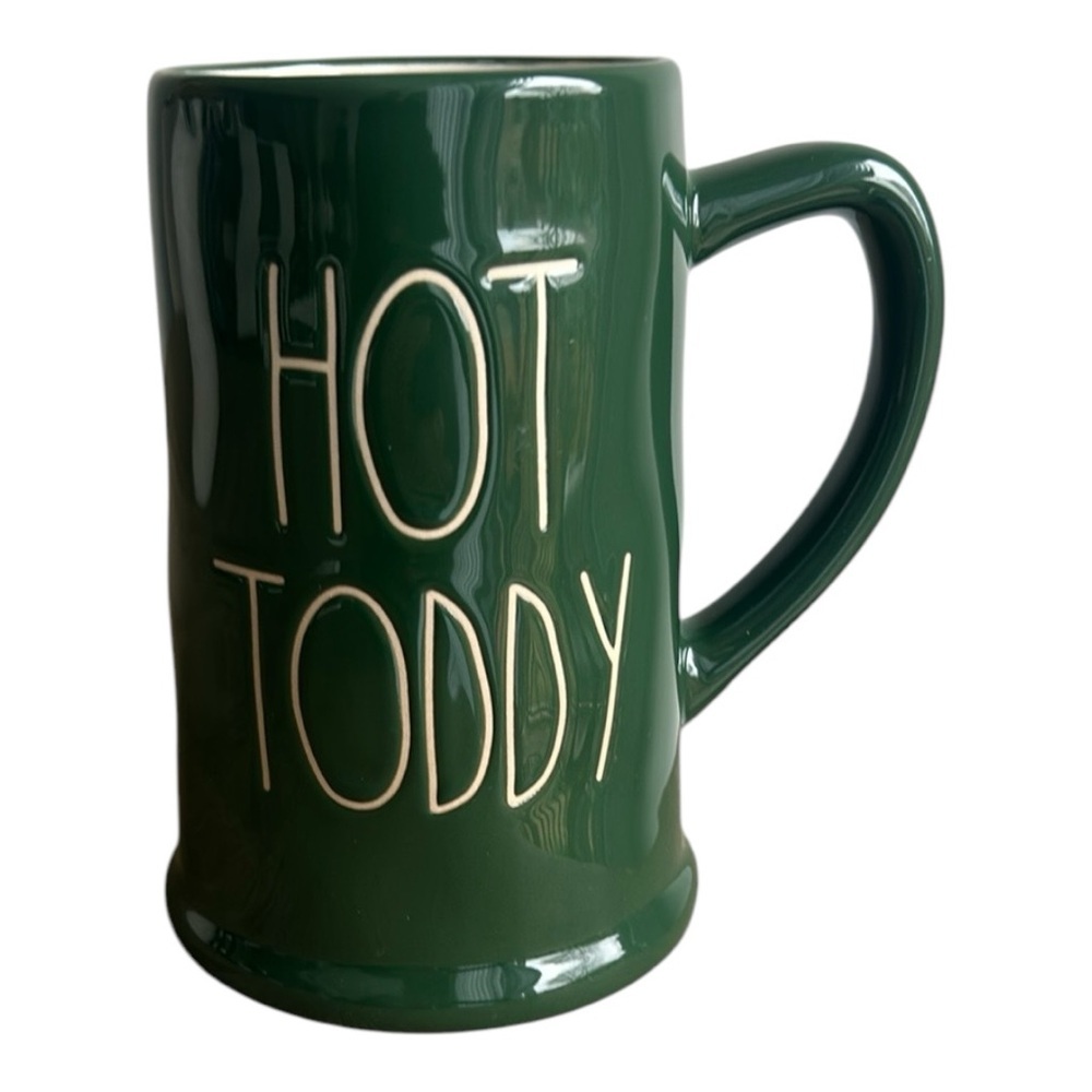 Rae Dunn Green “HOT TODDY” Tall Ceramic Stein Mug